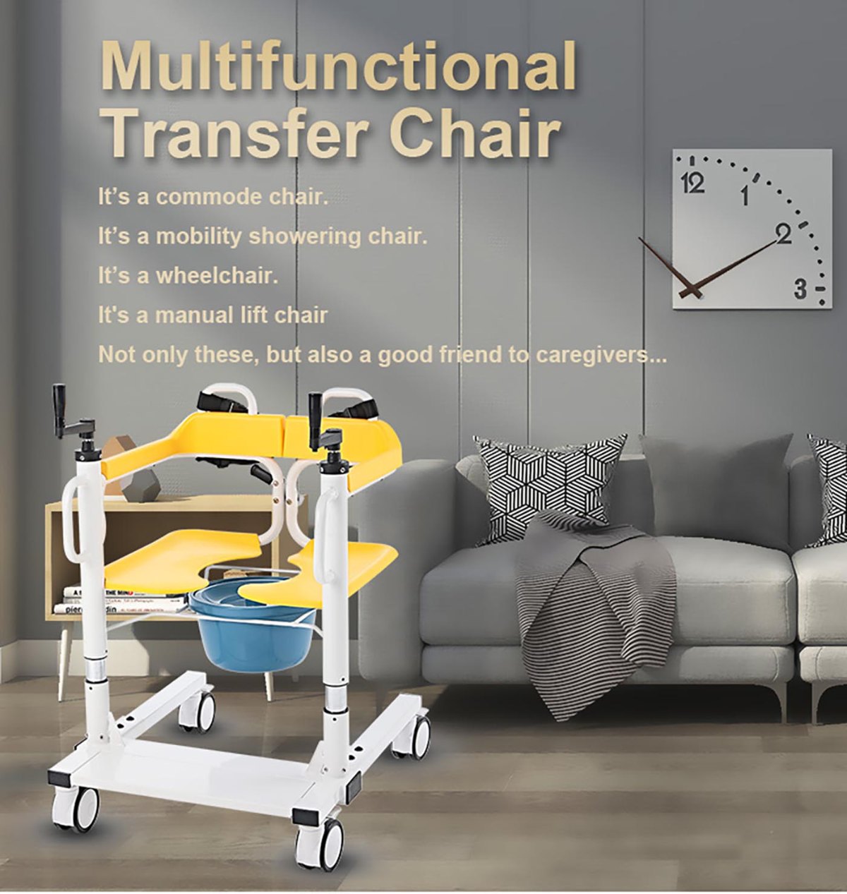 ZW366S Manual Lift Transfer Chair