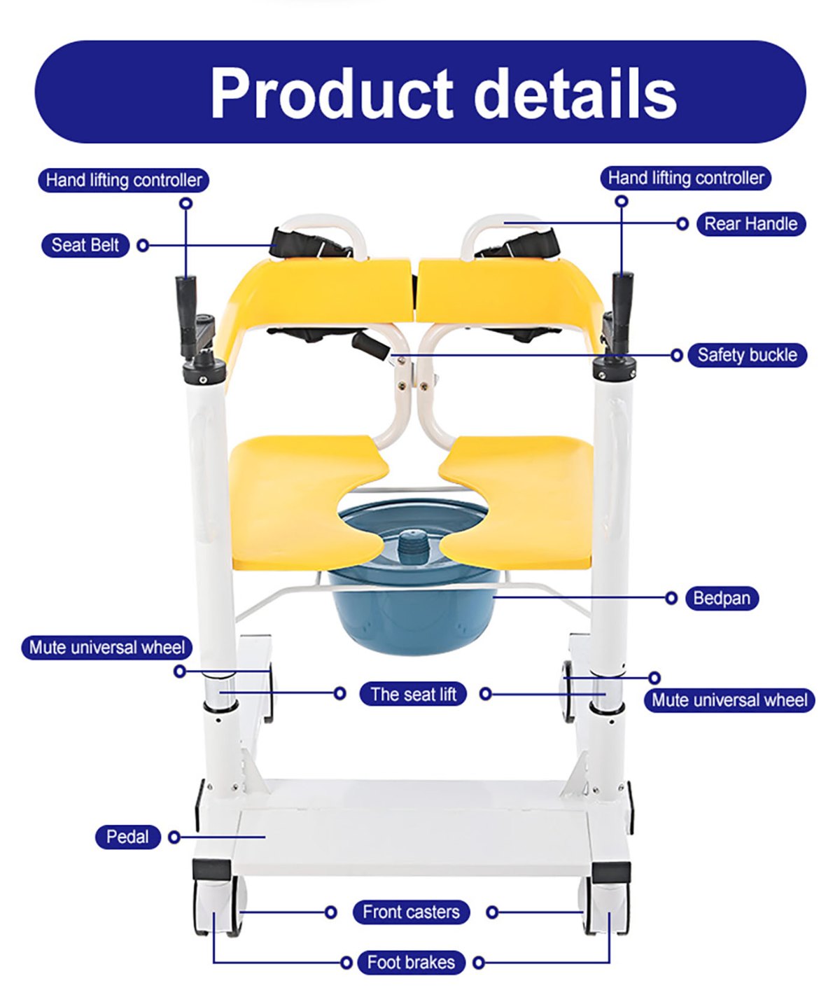 ZW366S Manual Lift Transfer Chair