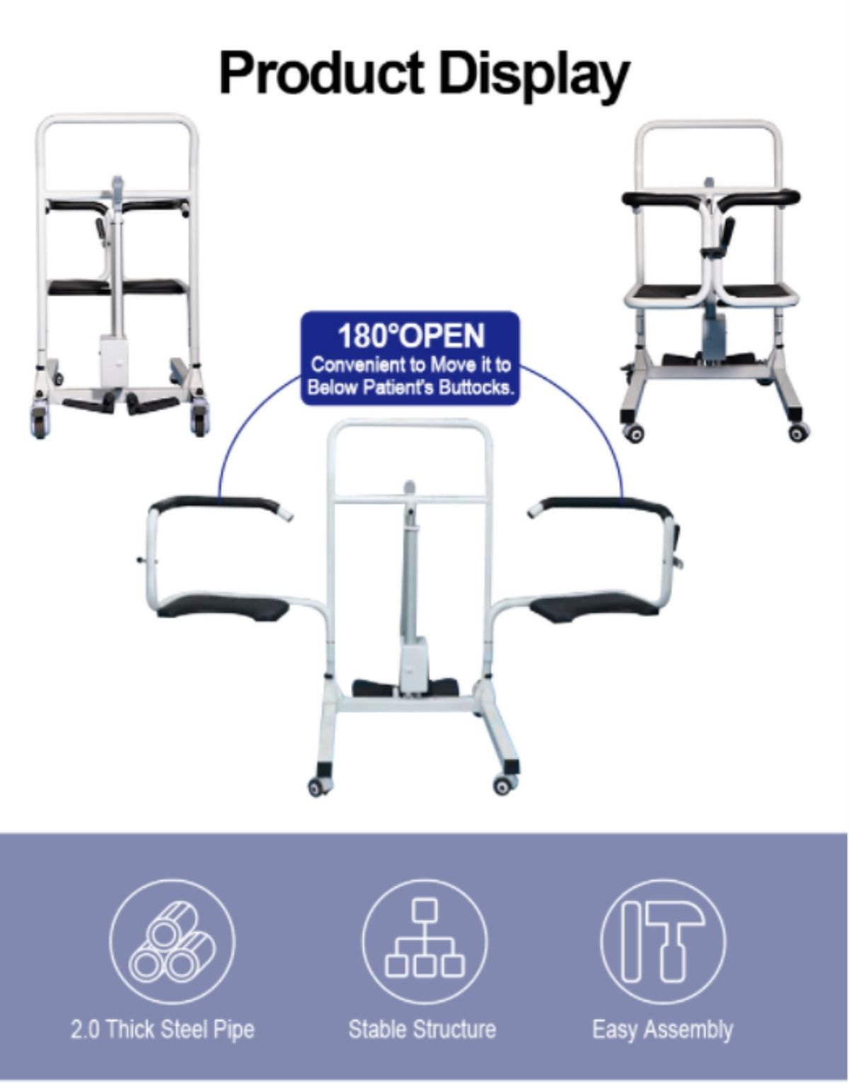 ZW382 Electric Lift Transfer Chair Product Display