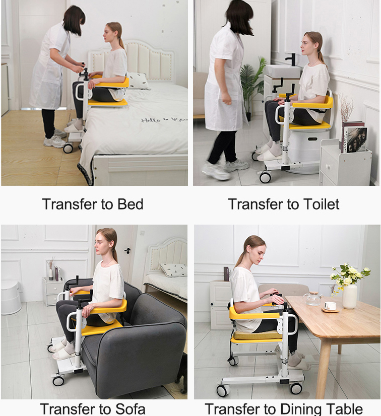 ZW387D-1 Electric Remote Controlled Lift Transfer Chair Features