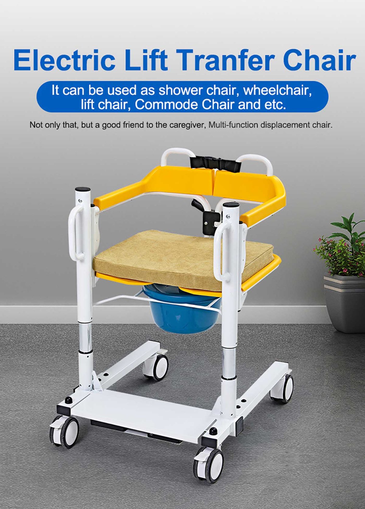 ZW387D-1 Electric Remote Controlled Lift Transfer Chair
