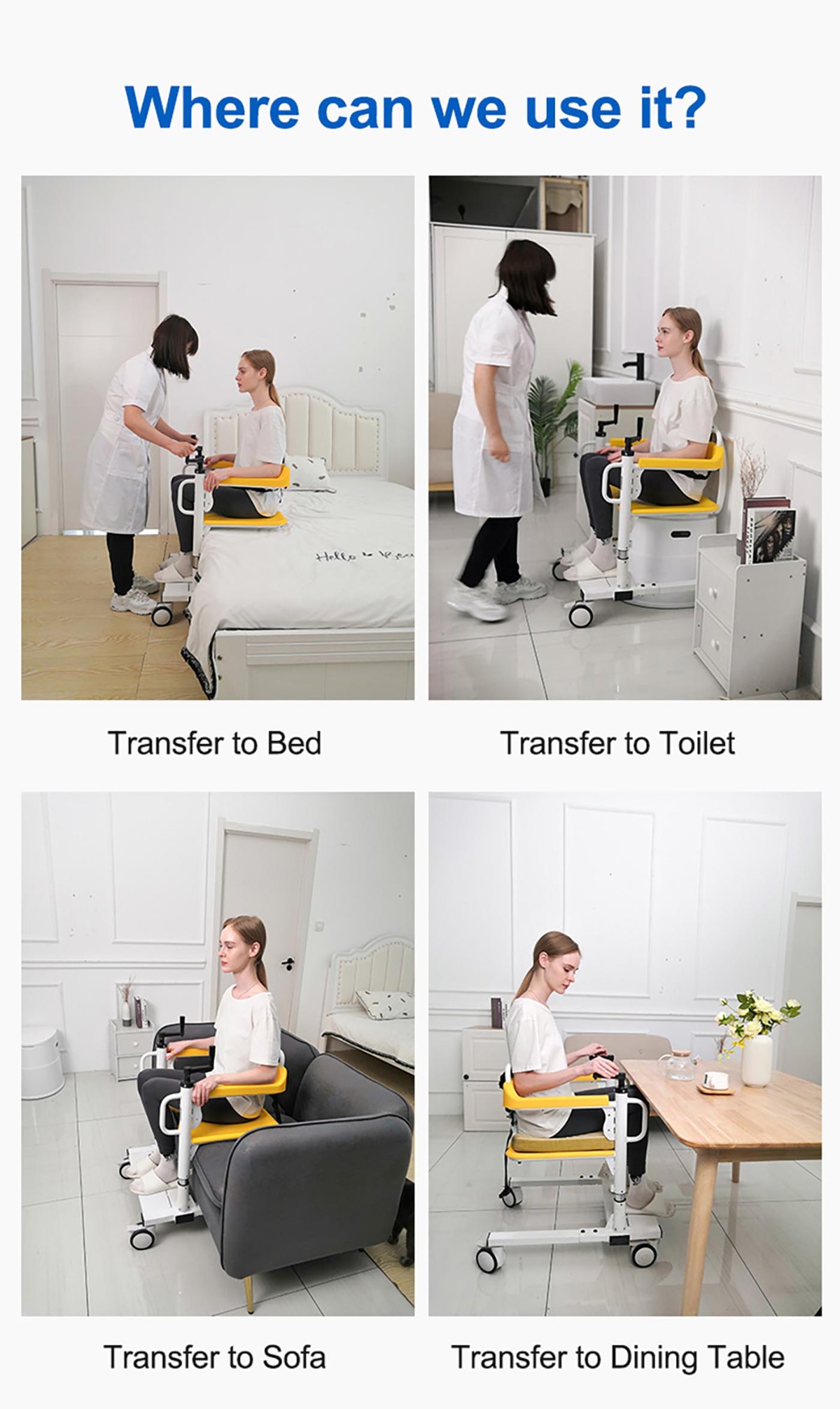 ZW387D-1 Electric Remote Controlled Lift Transfer Chair