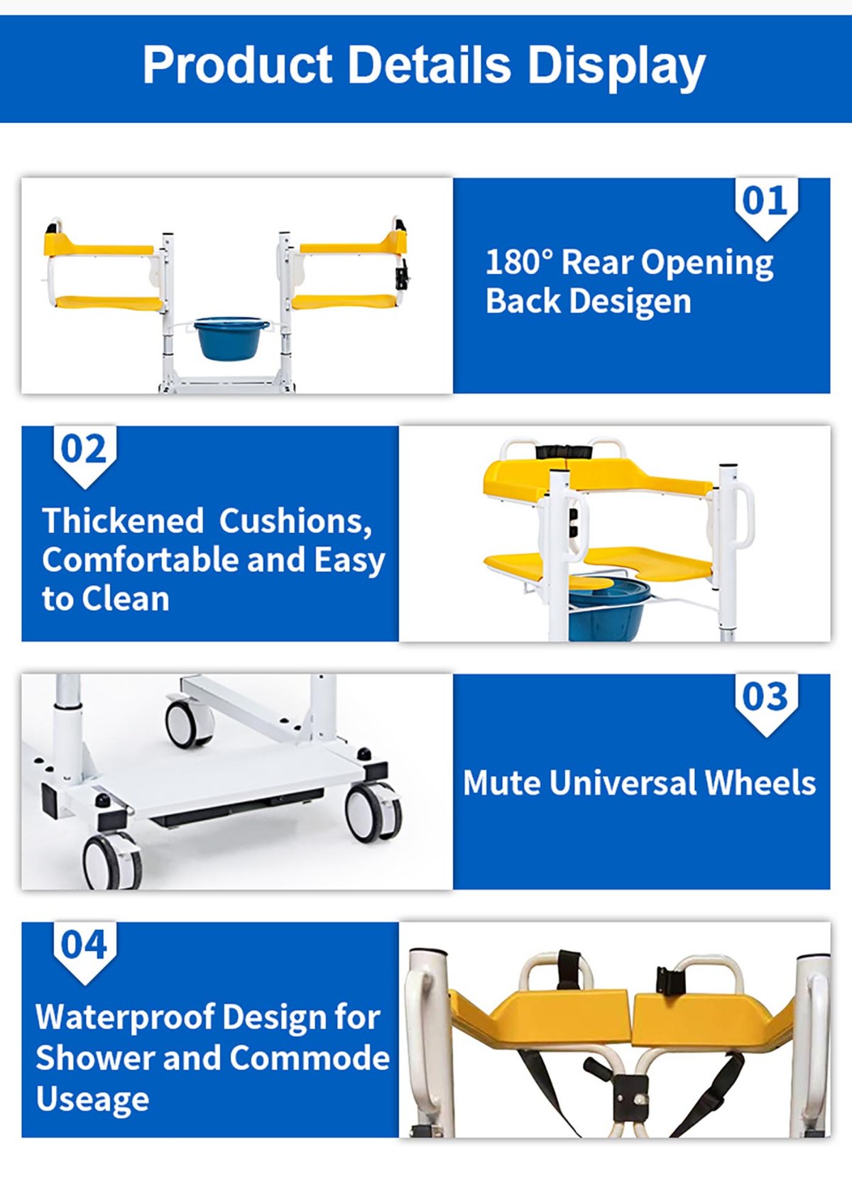 ZW387D-1 Electric Remote Controlled Lift Transfer Chair