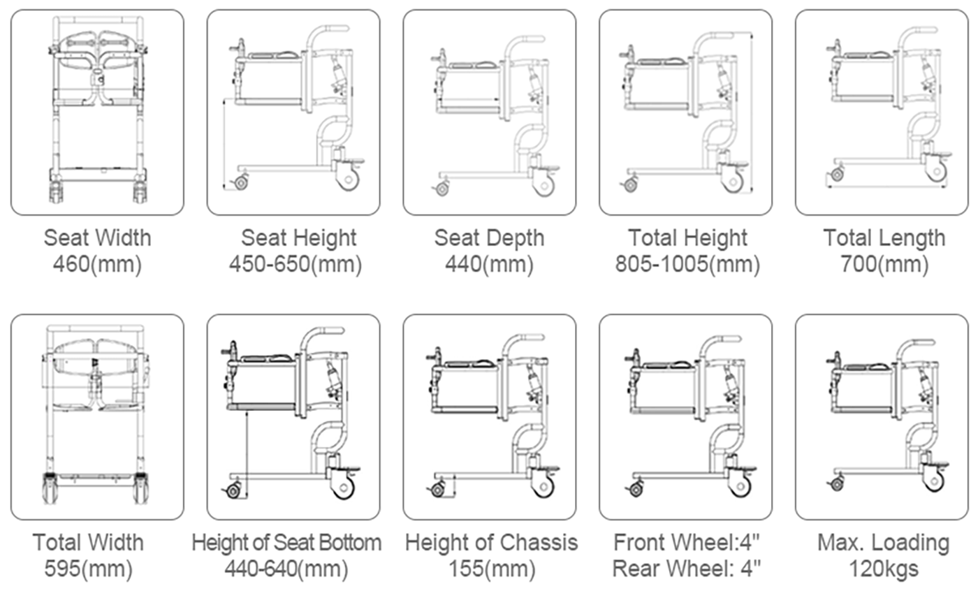 ZW387D Electric Lift Transfer Chair