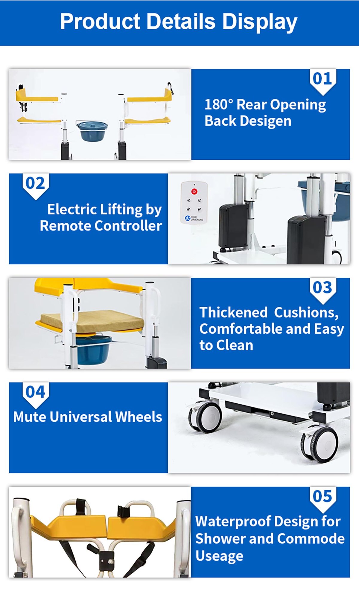 ZW387D Electric Lift Transfer Chair