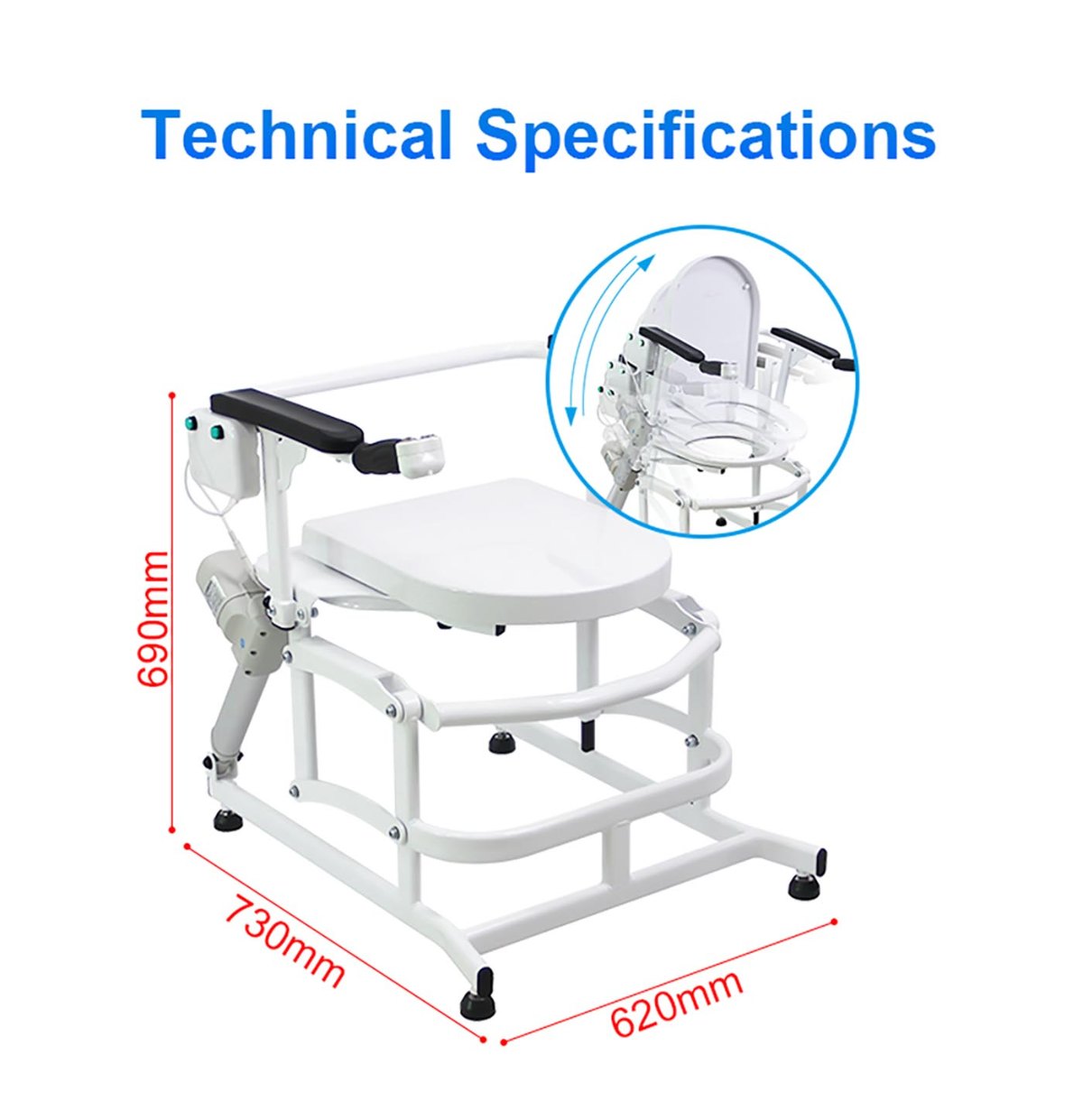 Zuowei266 Electric Lift Tolit Chair