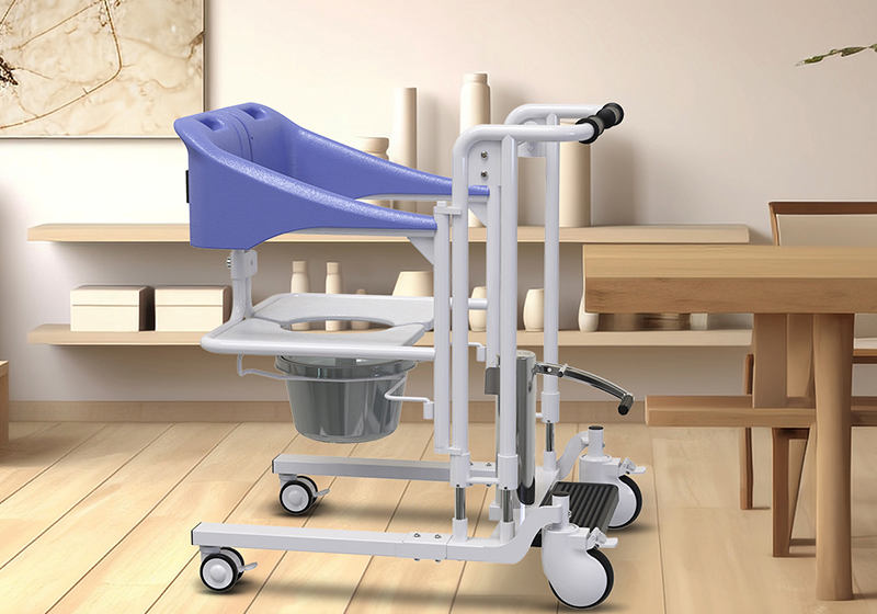 Multifunctional Heavy Duty Patient Lift Transfer Machine Hydraulic Lift Chair Zuowei ZW302-2 51cm Extra Seat Width